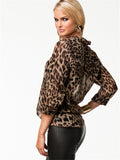 Leopard Print Shirt, Office Wear, Leopard Print Blouse