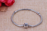 Silver-Charms-Bracelets-Snake-Chain-Beads-Bracelet