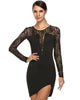 Lace Sleeve Little Black Dress