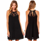 Sleeveless Lace Black Dress