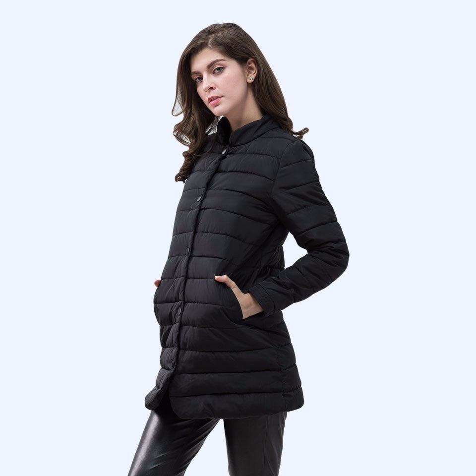 Thin Down Cotton Padded Coat, Winter Coats, Outerwear, kanndie
