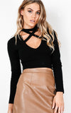 Cross Over Lace Up Top, Tops, Lace Up Tops