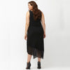 Boho Irregular Hem Line Dress, Black Dress, Plus size dress, plus size black dress
