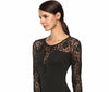 Lace Sleeve Little Black Dress