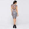 Print Sleeveless Sheath Dress