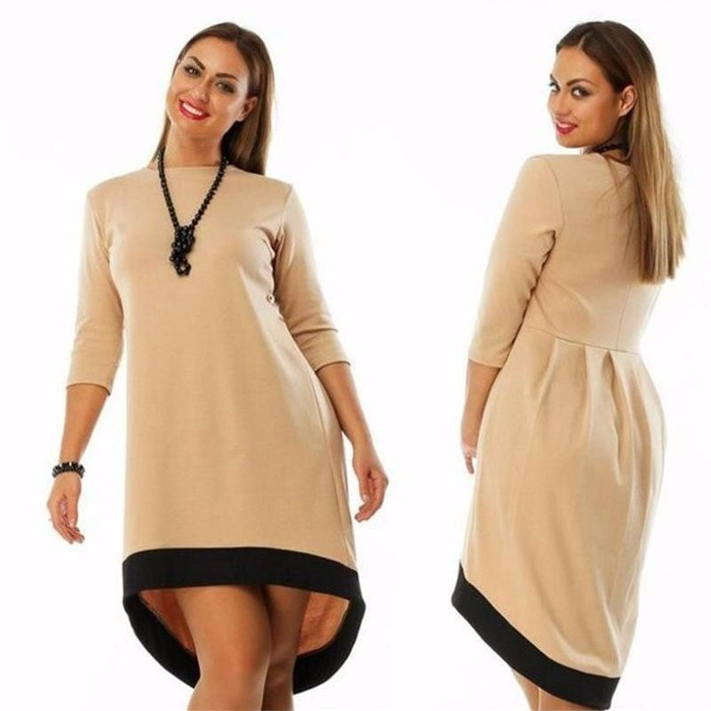 Three Quarter Sleeve Loose Dress