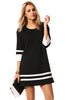 Striped Dress, 3/4 sleeves dress