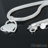 Love Dual Heart Shaped Pendant Chain Necklace