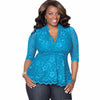 V-Neck lace Blouse, plus size top, lace plus size top, tops