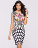 Print Sleeveless Sheath Dress