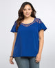 O-Neckline Short Sleeves Blouse