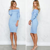 Knitted Bodycon Neck Dress, Boat Neck Dress