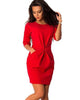 O-Neck Half Sleeved Bodycon Dress