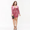 Velvet Wrap Dress, Plus size dresses, plus size party dresses, plus size velvet dresses, pink dress, kanndie