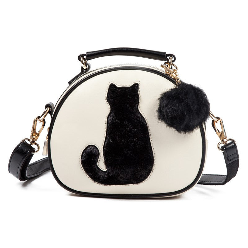 Cat Print Crossbody Shoulder Bag