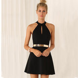 Lace Back Detail Party Dress, Date Night Dress, Little Black Dress, Sleeveless Black Dress