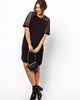 Caged Mesh Casual Dress