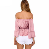 Off the shoulder blouse, Spring Collection, Satin off the shoulder blouse, Off the shoulder top, casual off the shoulder blouse