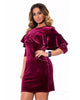 Ruffle Velvet Dress