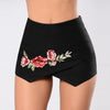 Rose-Applique-White-Black-High-Waist-Kanndie-Shorts-Skirts-2017-Floral-Embroidery-Short-Femme-Skinny-Pantalon-Sexy-Summer-Skort