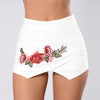 Rose-Applique-White-Black-High-Waist-Kanndie-Shorts-Skirts-2017-Floral-Embroidery-Short-Femme-Skinny-Pantalon-Sexy-Summer-Skort