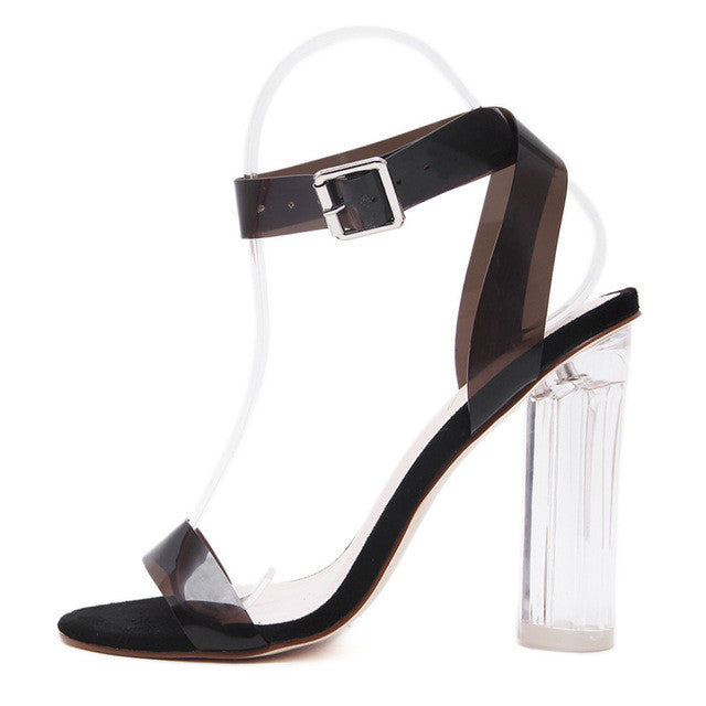 11cm-Summer-Women-Sandals-Block-High-Heel-Crystal-Clear-Transparent-Sandals-Buckle-Ankle-Straps-chunky_heels
