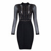 Mesh Studded Bandage Dress