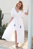 white-summer-spring-dress-batwing-dress-tassel-dress-side-slit-dress-backless-dress-maxi-dress-sunday-dress-beach-dress