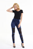 Hollow Out Skinny Destroyed Ripped Jeans Leggings