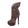 Mid-Calf Leopard Stiletto Boots