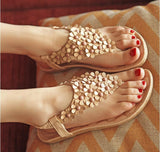 Flower Style Soft Leather Sandals