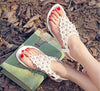 Flower Style Soft Leather Sandals