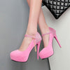 Trendy Sequined Split Platform Pumps