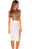 Split Chain Bodycon Pencil Skirt