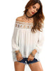 Off The Shoulder Crochet Hollow Out Top