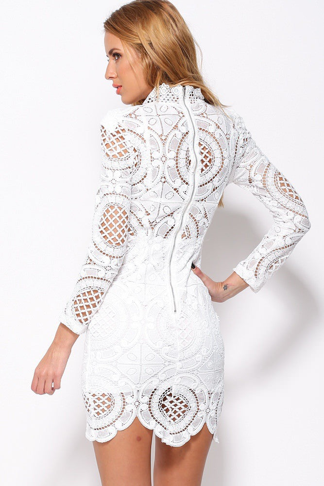lace dress, bandage dress, black lace dress, white lace dress