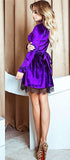 Velvet Mini Dress, Low Cut Velvet Choker Mini Dress, Date Night Dress